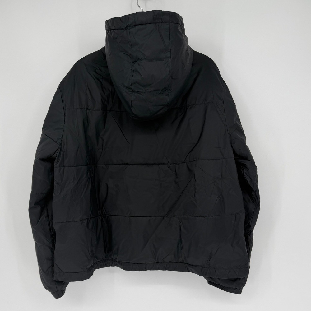 Madewell Womens Black Hooded Puffer Jacket Chevron Quilted Coat XL MA301 FA20 - Picture 13 of 16